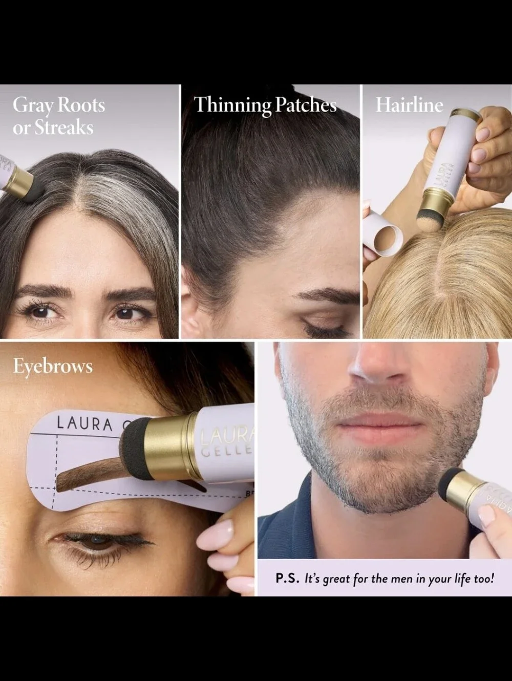 NEW! Laura Geller The Full Root-ine Root & Brow Touch-Up Stick: Blonde NIB